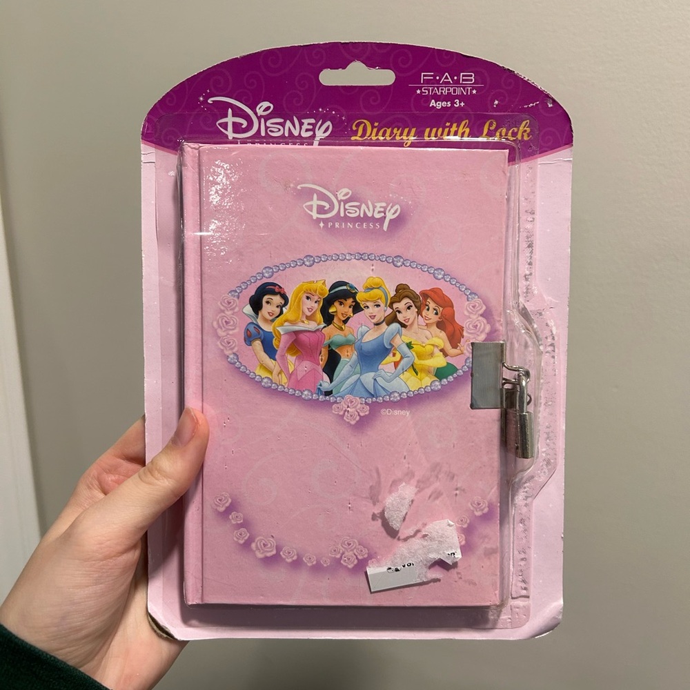 Y2K Disney Princess Lock and Key Journal / Diary
